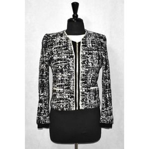 Sandro Black and White Tweed Jacket
